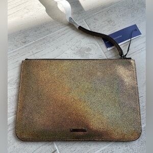 Rebecca Minkoff Gold Glitter Kerry Pouch